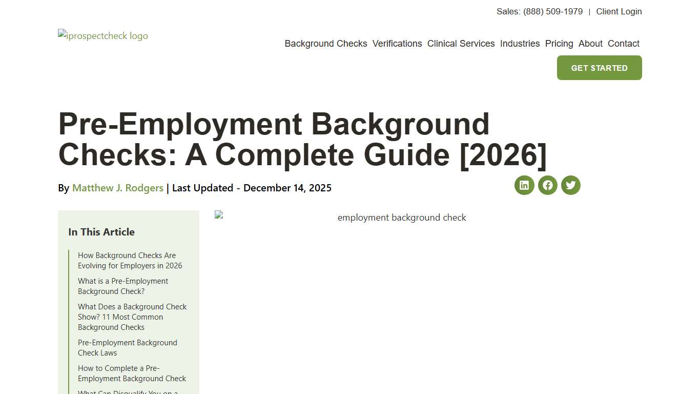 Pre-Employment Background Checks: A Complete Guide [2026]